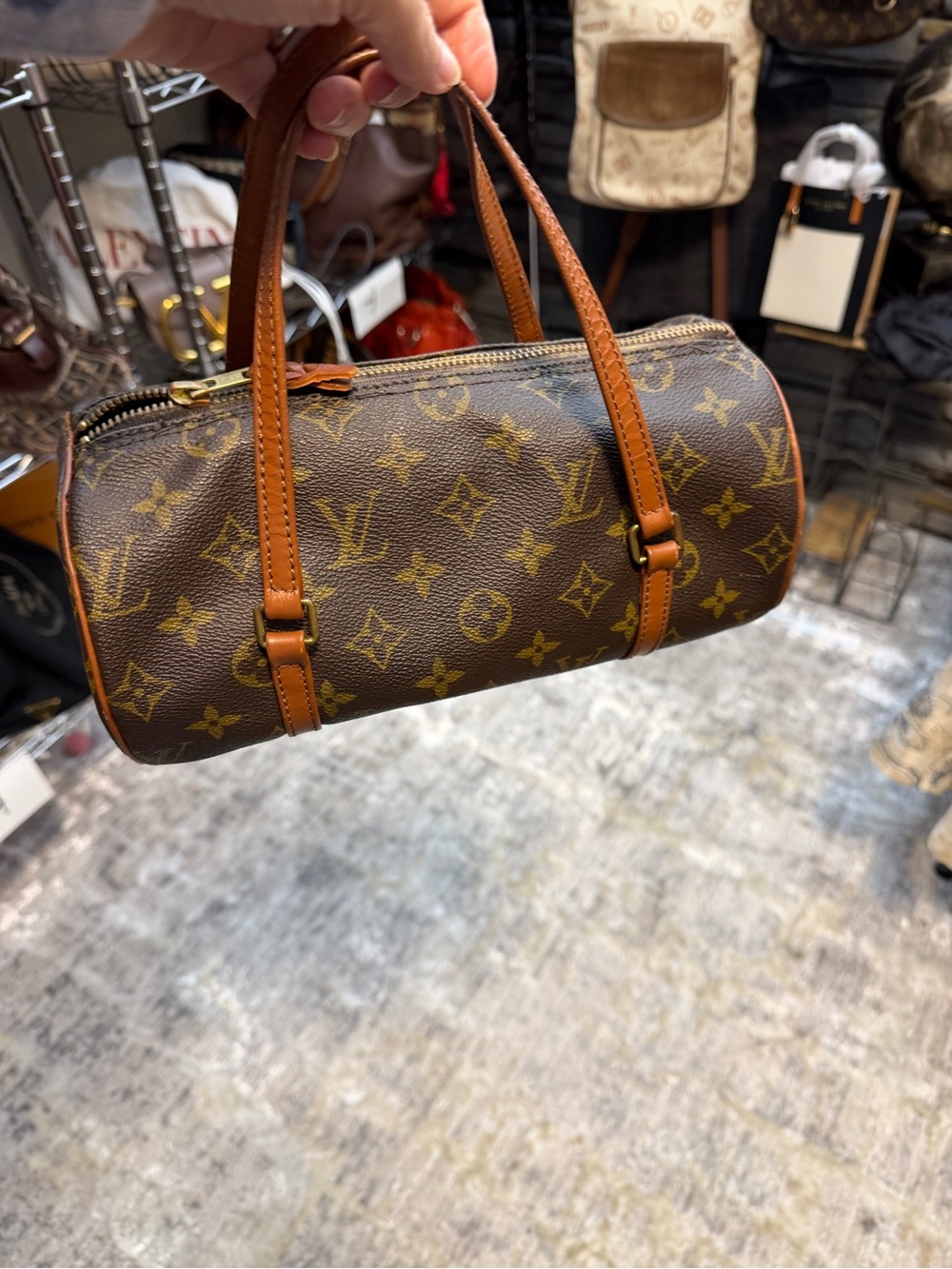 Louis Vuitton Monogram Canvas Papillon Bag in Brown and Tan